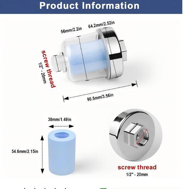 Universal Shower & Faucet Water Filter Cartridge