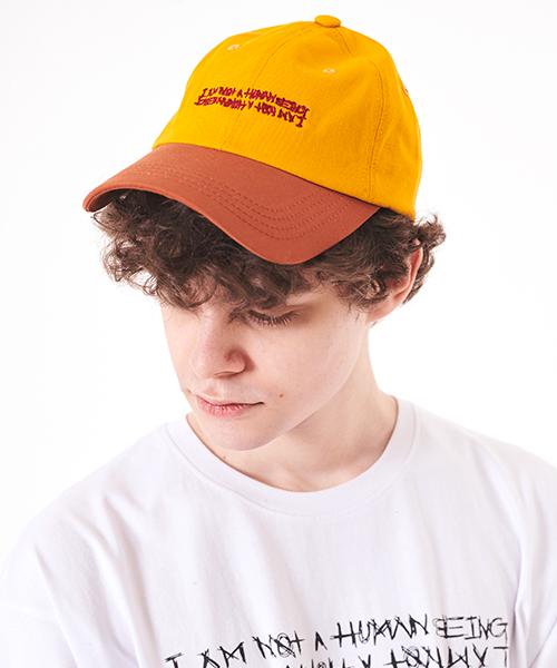 Aimnaseohyumeonbiing Basic Logo Multicolor Cap - Mustard&Brown