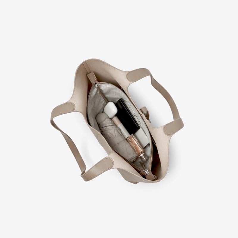 New Shoulder Bag Tote Bag Large Capacity Commuter Handbag Cowhide Women's Bag