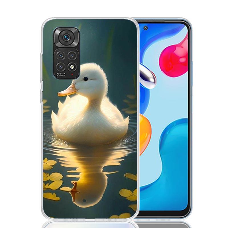 White Swan Grace Art Phone Case For Xiaomi Redmi Note 15 14 13 12S 12 Pro Plus 11S 11E 11 11T 10S 10 Art Soft Pattern Cover Redm