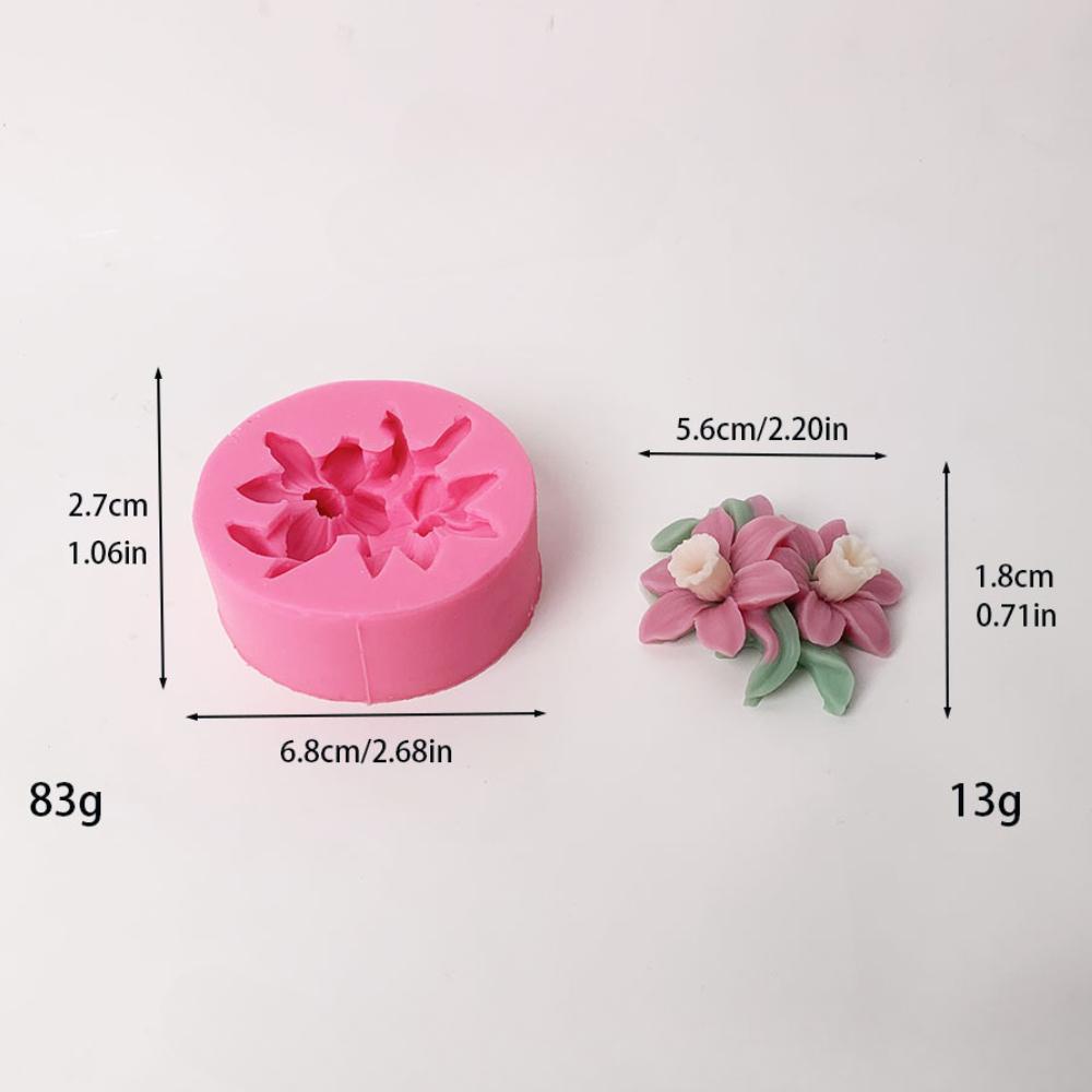 

Силиконовая форма для свечей «Лилия», инструмент для изготовления гипсовой смолы Morning Glory, круглая 3D-форма для растений, сделай сам, ароматизированная свеча, свадебный декор, подарки для влюбленных B