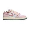 Jordan Air Jordan 1 Low Slip Resistant Abrasion Resistant Low top Vintage Basketball Shoes GS Pink 553560-053(TeamX-GS)
