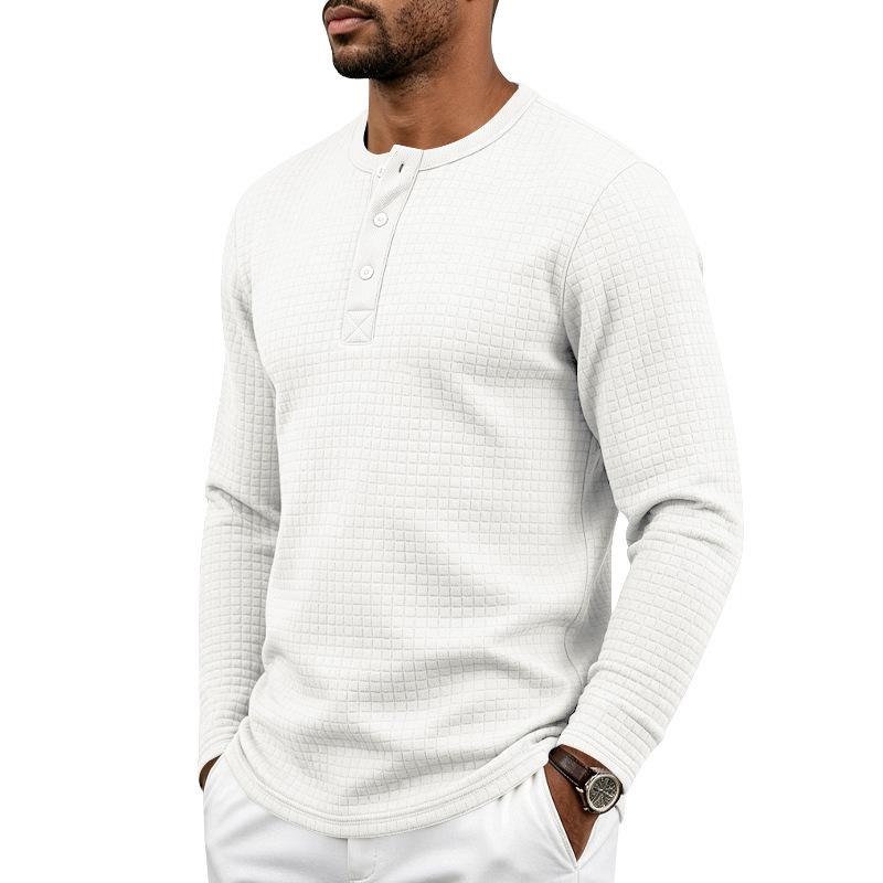 Men S Vintage Loose Casual Outdoor Long Sleeve Henley T Shirt S