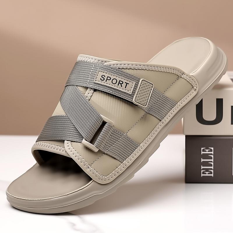 Fashion Luxury Brand Summer Slippers Men Soft Bottom Half Drag Slides Leisure Walk Sandals Outdoor Beach Flats Versatile Man Flip-flops