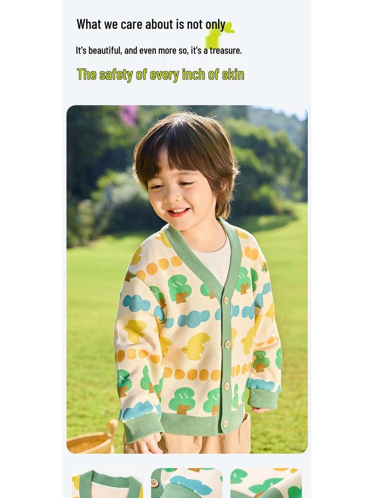 Dududu Home Kids' Knit Cardigan: Spring Thin Style for Boys and Girls