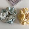 Korean-Style Checkered Floral Waist-Cinching large Intestine Circle Hair Circle, Checkered Bun Hair Rope Sweet Hair Accessories