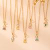 Fashionable Colorful Zircon Fairy Tale Little Princess Necklace Gold-plated Universal Chain Clavicle Chain Sweet Temperament