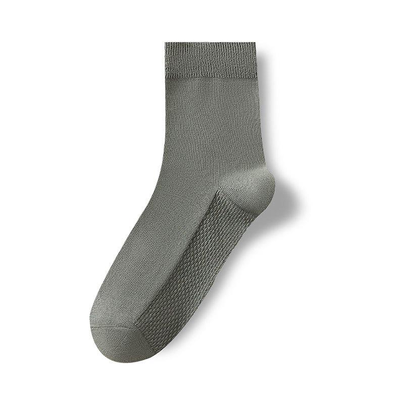 Men's Pure Cotton Socks for Spring and Autumn, Anti-odor and Sweat-absorbing, Short Socks, Medium Socks, All-season, Antibacterial and Casual Cotton
