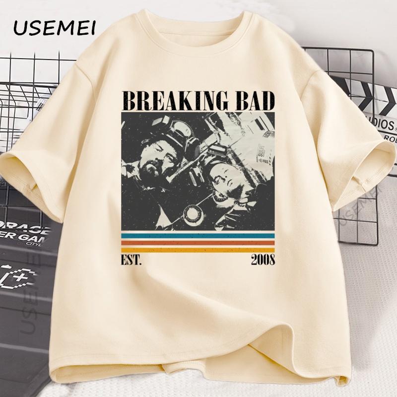 Breaking Bad T Shirt Casual Short Sleeve Vintage TShirt Fashion Tshirt Cotton Loose Oversized Short Sleeve Tshirts Clothes