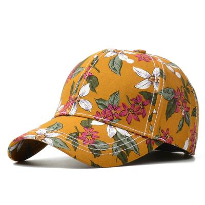 Damen-Baseballkappe mit Sonnencreme und Blumen-Print, für den Sommer, mit Hardtop-Baseballkappe für Frauen