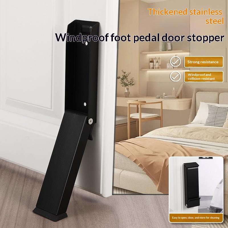 Door Stopper No Drill Windproof Easy to Install for Home Office Outdoor Porch with Free Mounting Kits