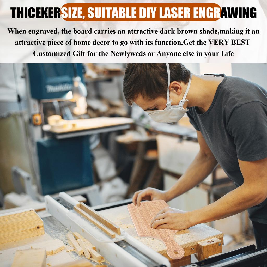 3 Pcs Bamboo Chopping Board 11X5 Inch Thicken Bamboo Cutting Board Bulk Wood Serving Charcuterie Board With Handle Dinner Plate