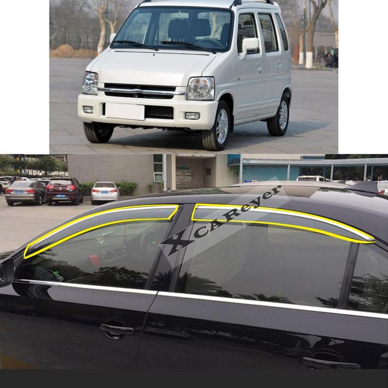 For SUZUKI Wagon R 2004-2010 2011- Car Body Styling Sticker Plastic Window Glass Wind Visor Rain/Sun Guard Vent Parts