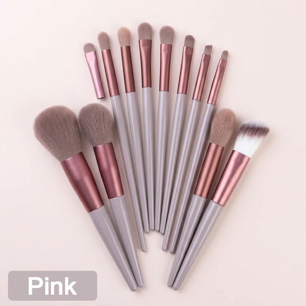 

Professional Makeup Brush Set 13Pcs Foundation Powder Eyeshadow Blush Brushes Beauty Cosmetics Tools рожевий