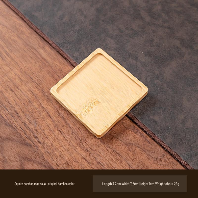 Round Bamboo Anti-Slip Mat & Tray for Indoor Plants, Coasters, and Decor