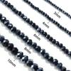 3/4/6/8/10mm Faceted Black Crystal Beads Hematite Glass Loose Spacer Beads For Jewelry Making DIY Necklace Bracelets Accessories