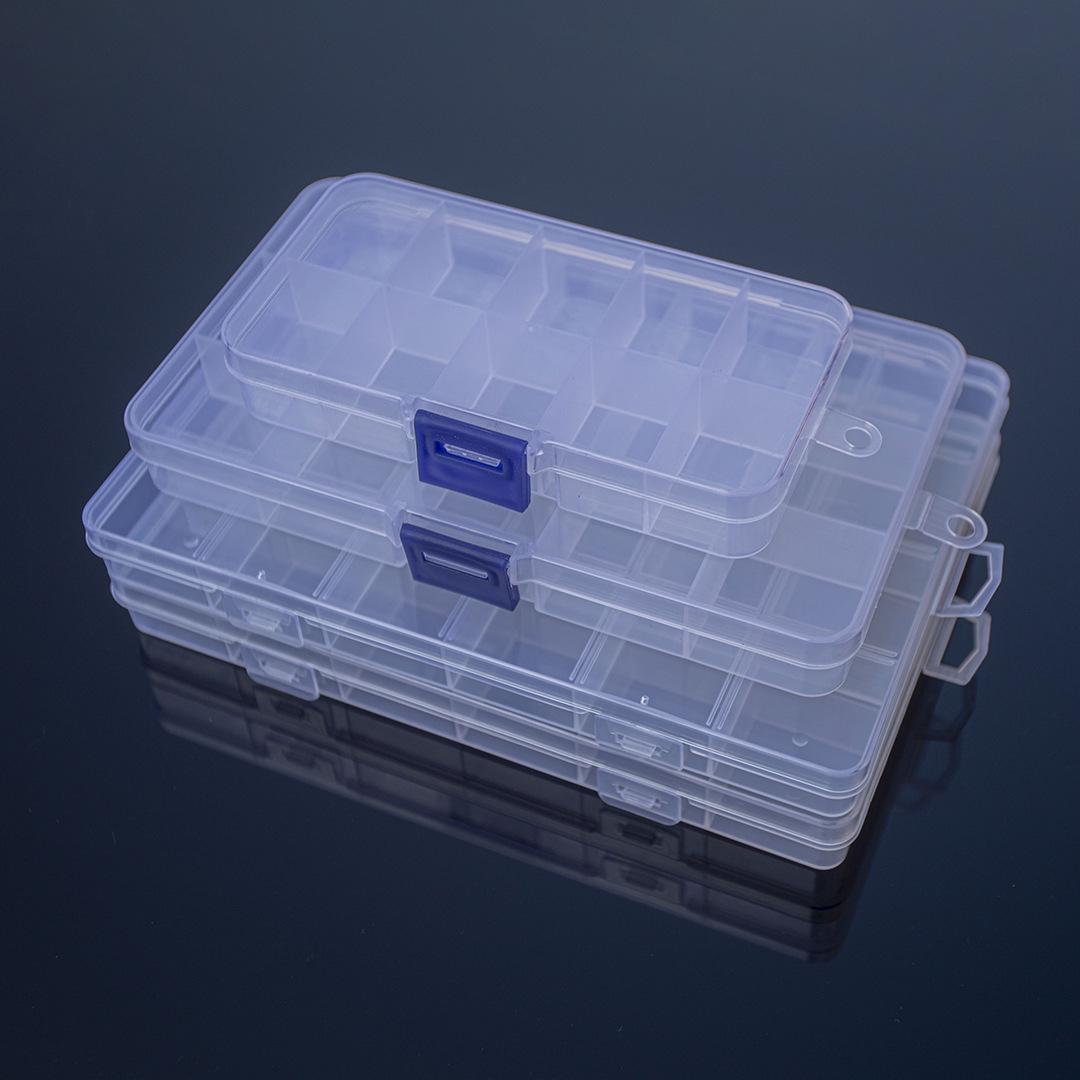 

Transparent Multi-Grid DIY Storage Box for Beads, Fishing Gear, and Jewelry