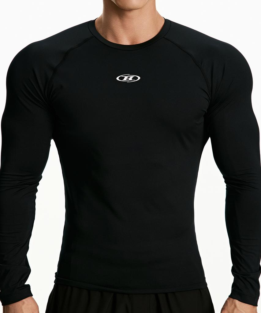 BORN TO WIN Symbol B Compression Long Sleeve [Black]