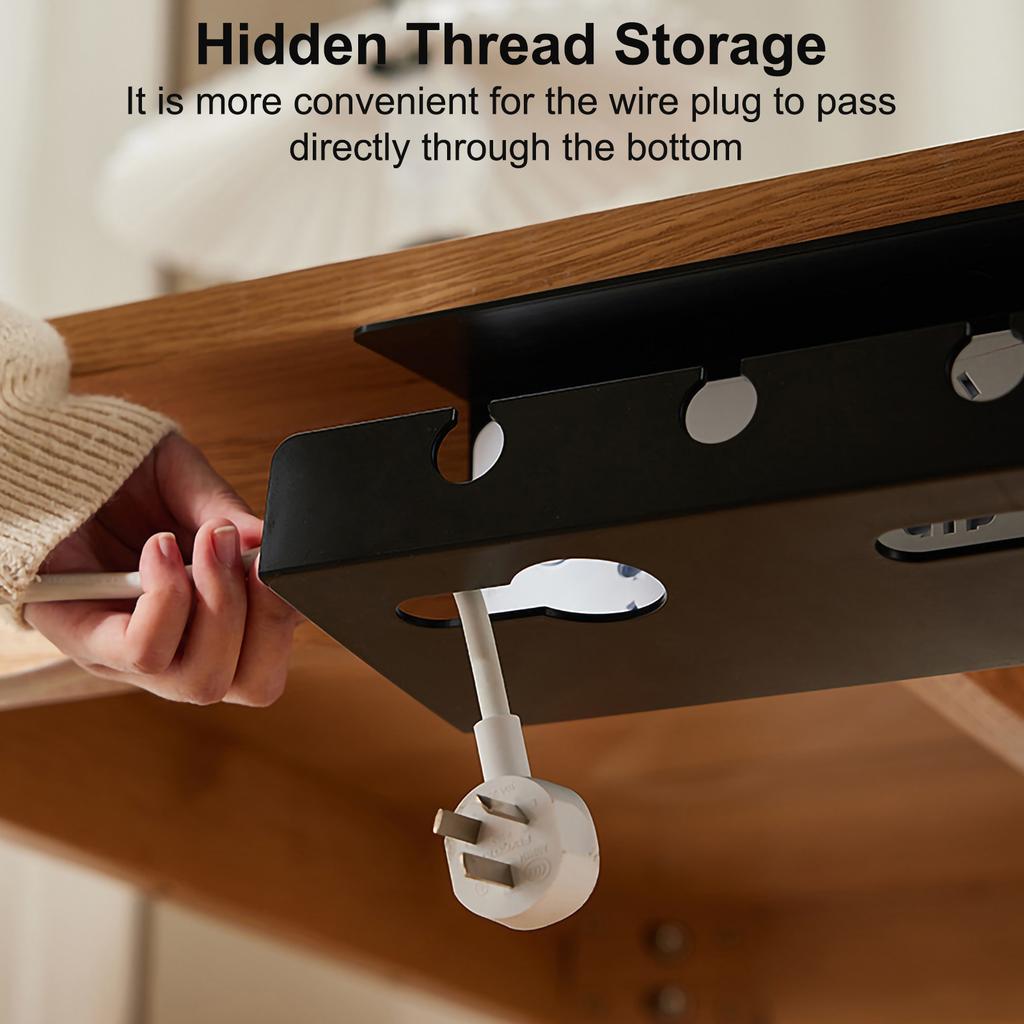 Kabelmanagement unter dem Schreibtisch, Kabelwanne unter dem Schreibtisch mit Klemme, Steckdosenleiste, Kabelhalter, ohne Bohren, für verschiedene Tische