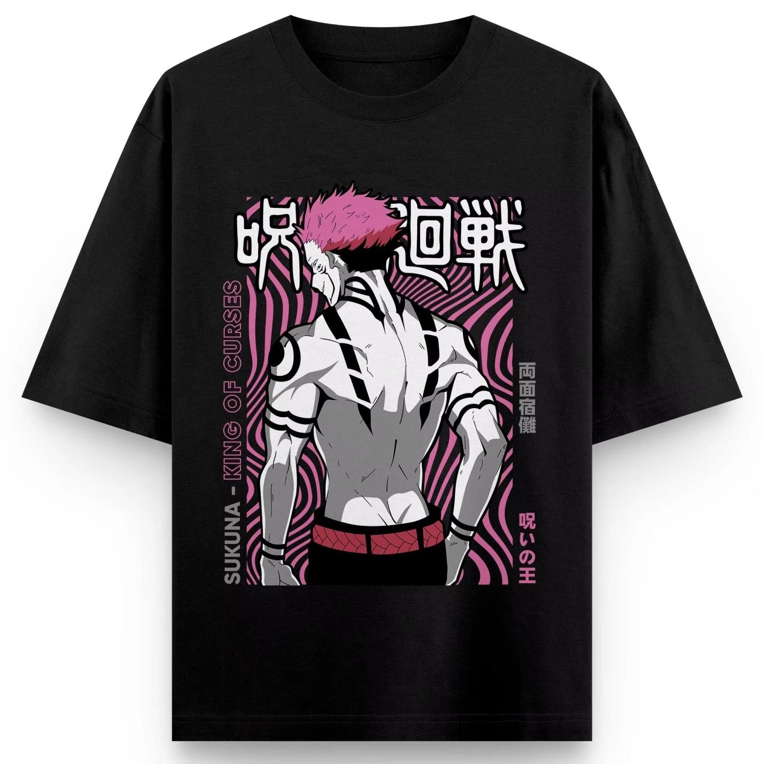 

2026 New Spellcraft Revenge Animation ShortSleeved Classic ShouNa TShirt with Two Sides Style Fashion Pure Cotton Top S чёрный