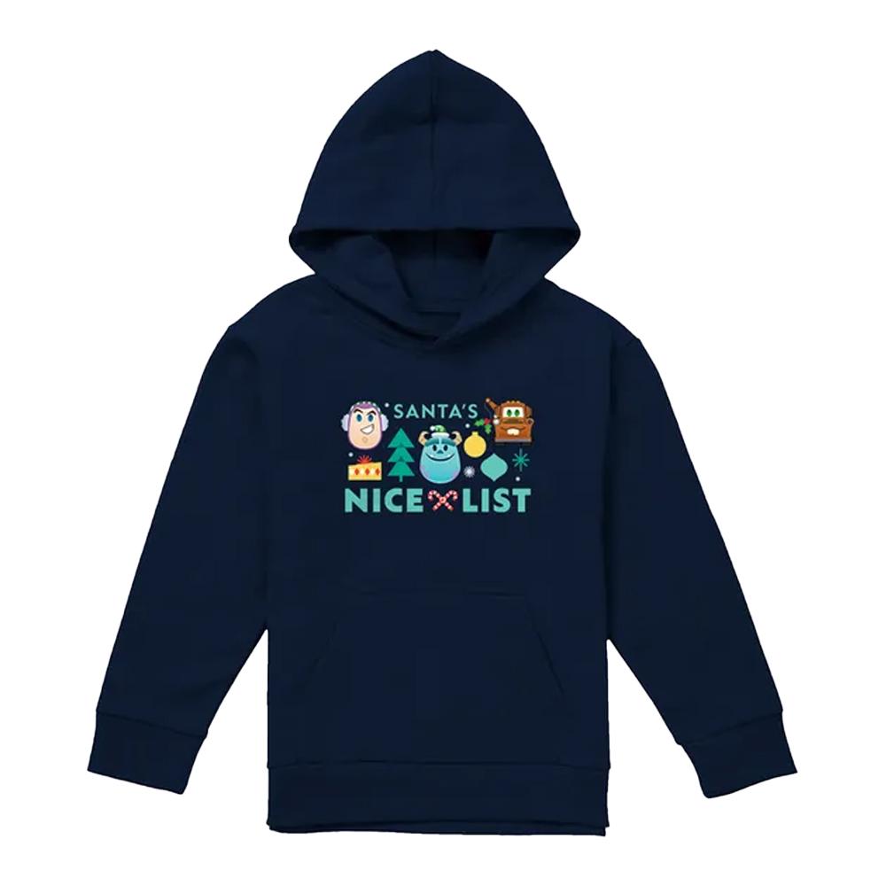 Disney Pixar Childrens/Kids SantaÂ´s Nice List Characters Christmas Hoodie