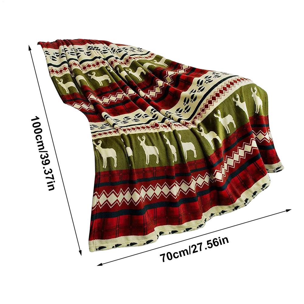 Christmas Throw Blanket Soft Fleece Warm Home Decor Winter Flannel Blanket Christmas Decorations for Sofa Bed Living Room