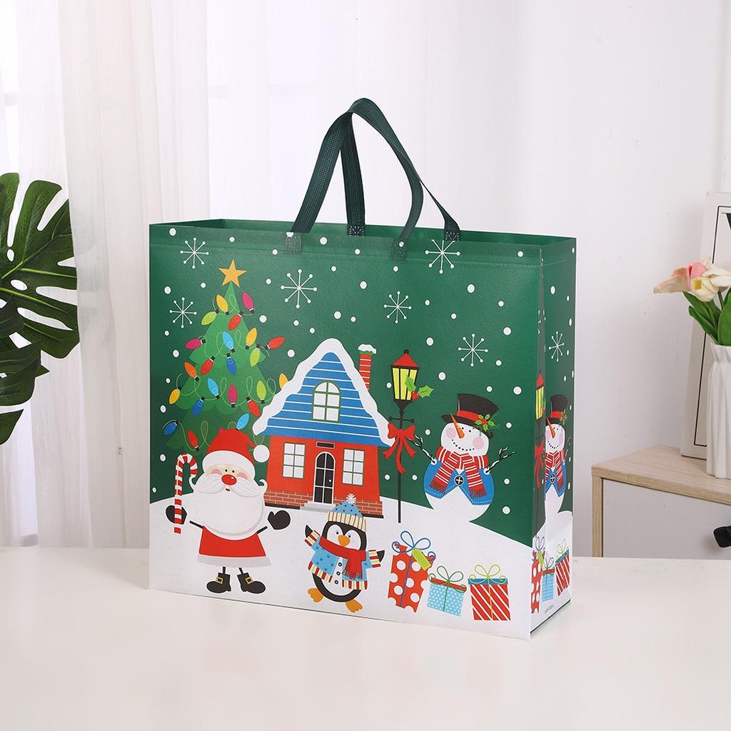 Large Size Gift Bag Non Woven Christmas Gift Bag Holiday Present Packaging Bag Hot Pressed For Large Sized Gifts Christmas Gift