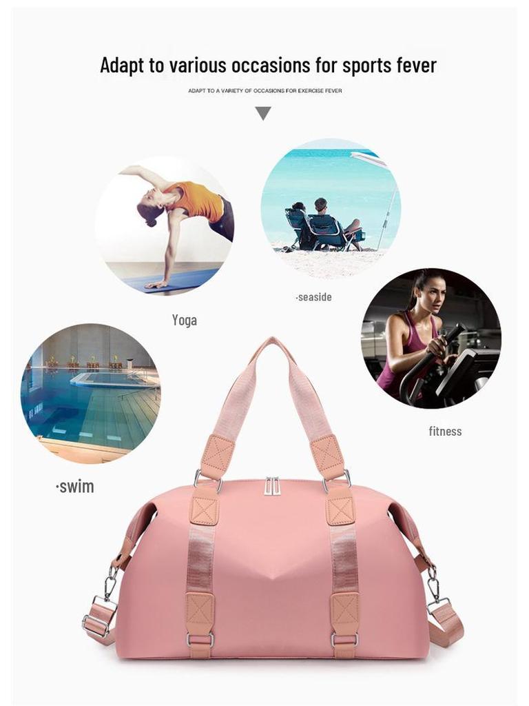 Large Capacity Waterproof Travel Duffle Bag with Wet/Dry Separation for Gym, Swimming, Yoga, Business Trips - Unisex