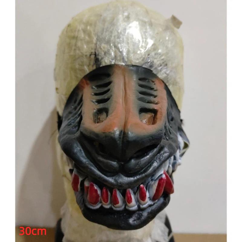 Dog Dinosaur Halloween Costume Mask Movable Teeth Breathable Latex Pet Head Cover for Party Cosplay Dress Up