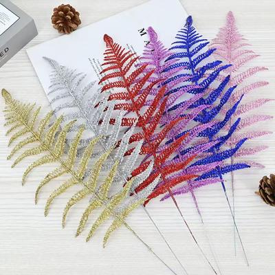 Weihnachtsblattgoldpulver für DIY Festliche Blumengestecke, Verschiedene Farben mit Kiefernnadeln