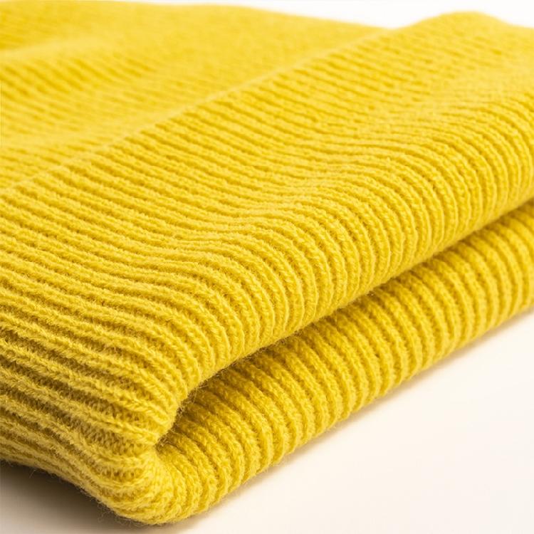 Warm Knitted Wool Cap Unisex Beanie Stretch Thick Knitted Cap for Cold Weather