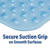 Halkfri Duschmatta Anti-svamp Mögelresistent BPA-fri Säker Sugkoppar 21x21 Tum Dräneringshål Badrumssäkerhet