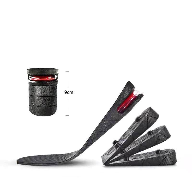 Shoe 9cm Unisex Insert Taller Lift Height Up Increase Heel Height Insoles 4layer