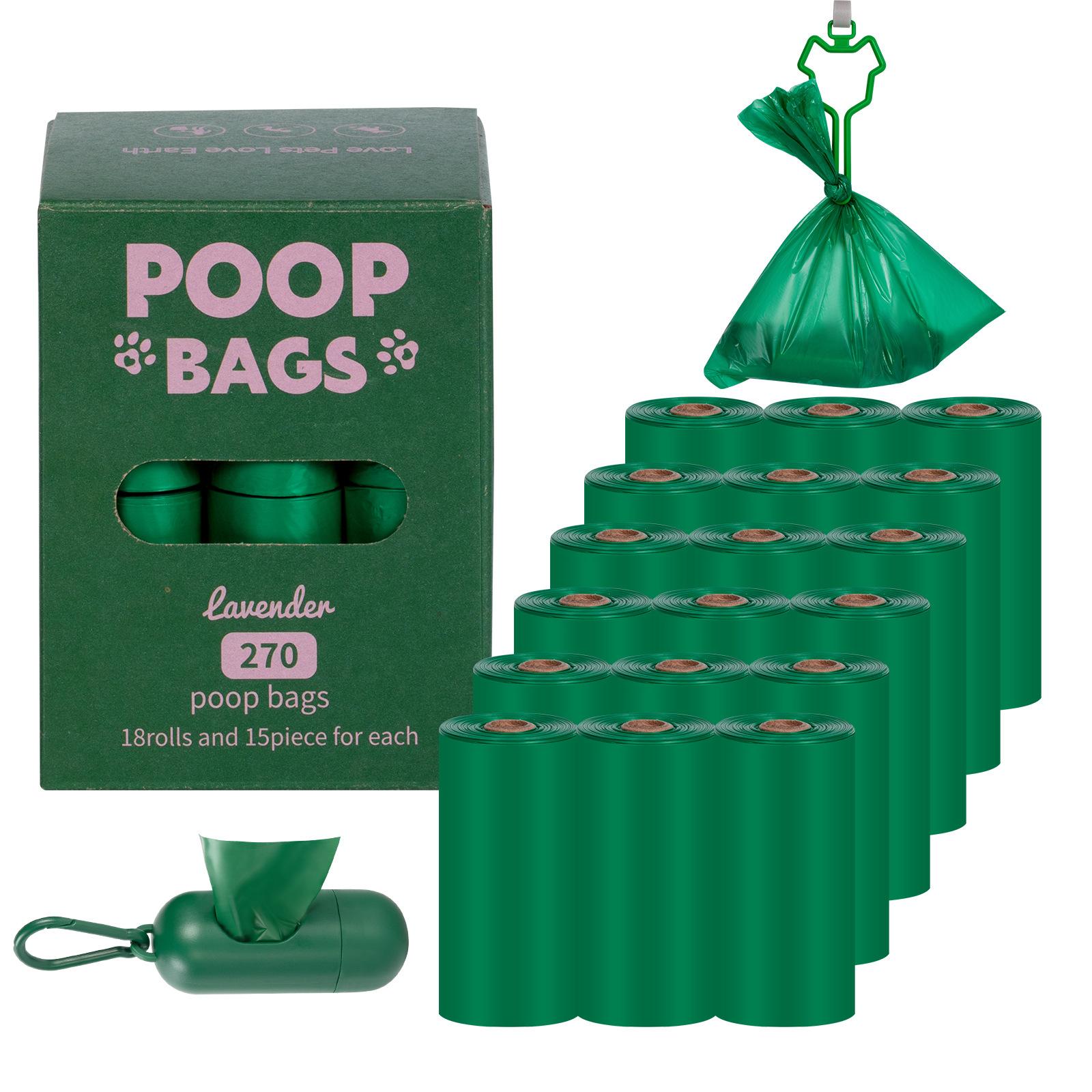 

Cat and Dog Waste Pickup Tool18Roll Boxed Eco-Friendly Biodegradable Pet Cleaning Supplies with Dispenser Clip XXXS