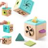 Children Wooden Montessori Toy Kids Magic Tissue Box Exercise Finger Educational Toys for Baby Early Sensory Busy Box Toys Gifts