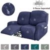 1/2/3 Seater Recliner Sofa Covers Leaves Jacquard Couch Slipcovers Elastic Water Repellent Armchair Covers for Living Room Hotel