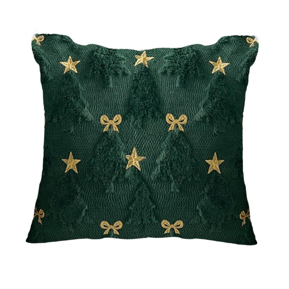 Christmas Pillow Cover 18x18 Holiday Throw Pillowcase Festive Christmas Plush Pillow Cover for Sofa Bedroom Room Decor