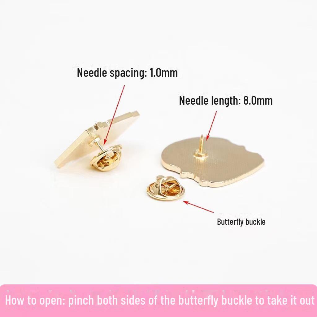 "Niedliche Cartoon-Tier-Broschen": Panda, Hund, Rosa Schweinehintern - Modeaccessoires für Kleidung & Taschen"