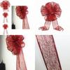 Grand Bouquet de Nœuds Rouges de Noël Ornement Décoratif de Fête Pour la Joie Festive