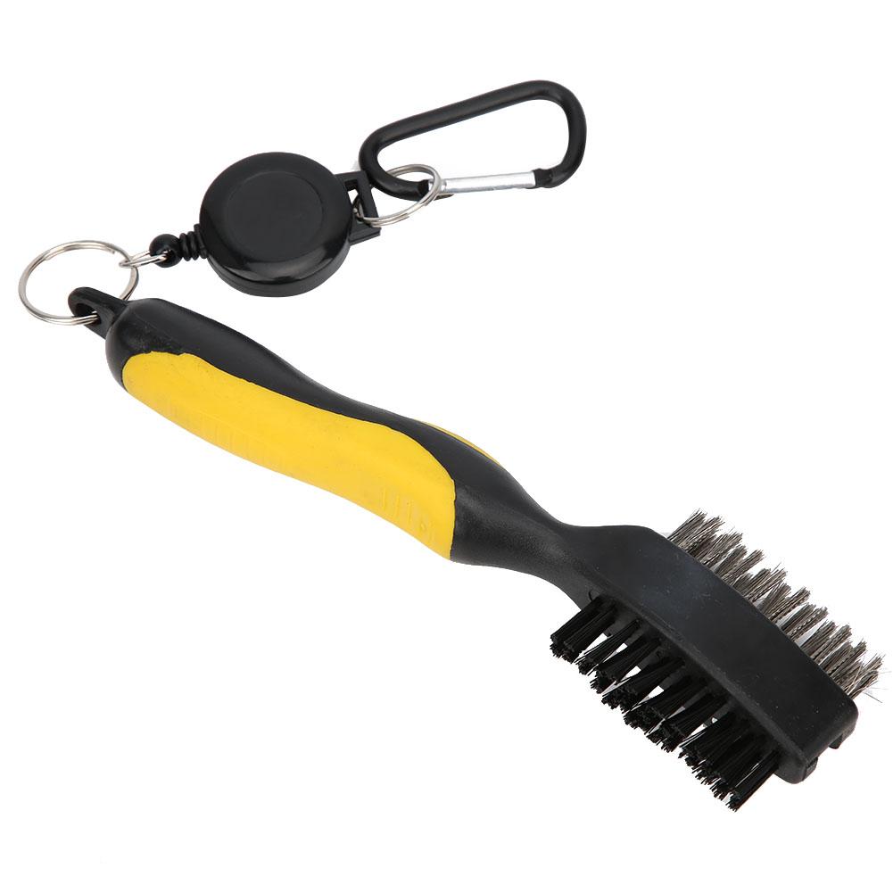 Golf Multifunktions-Reinigungsbürste Doppelseitig Faltbar Nylon Stahldraht Reiniger Zubehör