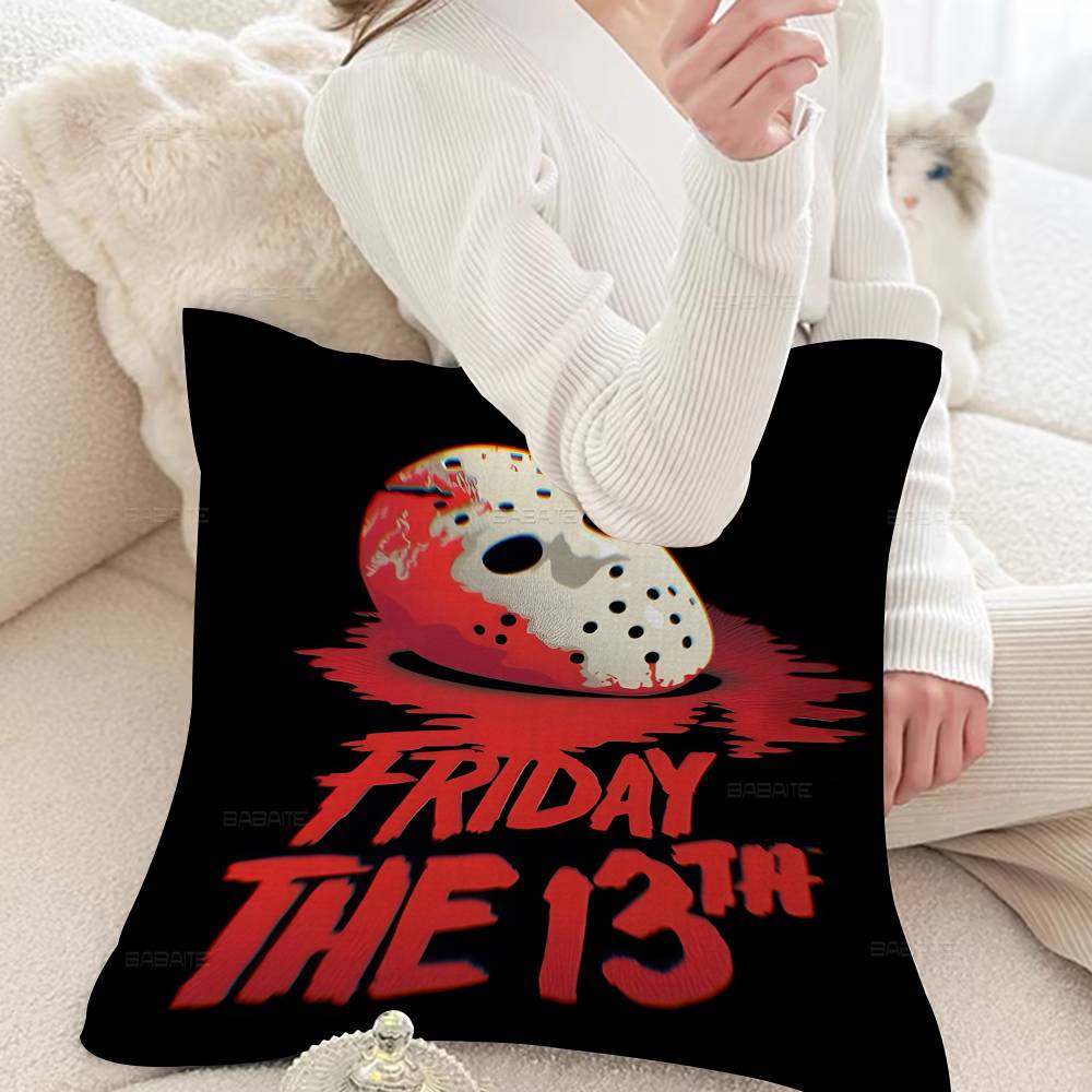Jason V-Voorhees Horror Personalized picture text home decorative pillows Household Gifts 45x45cm