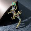 Rhinestone Lizard Gecko Brooches For Women Animal Pin Large Design 2 Colors Available New Arrival 2023