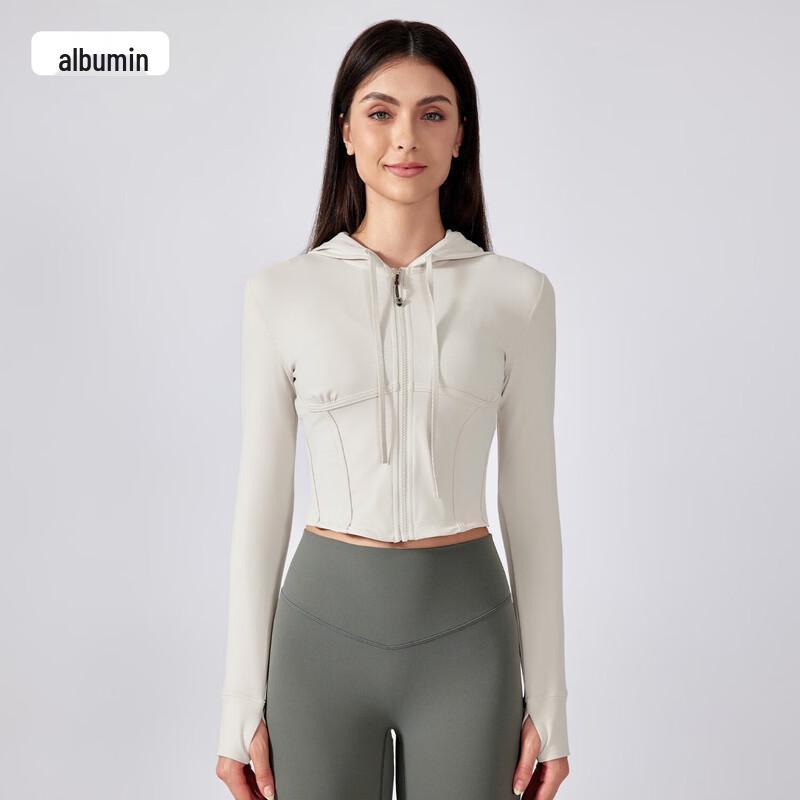 YIXI Women s Slimming Hooded Yoga Jacket