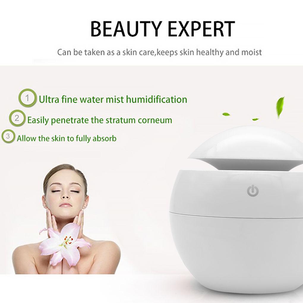 Umidificator USB pentru acasă Pulverizator de birou cu difuzor de cereale din lemn, deschis, colorat, pentru birou de aromă