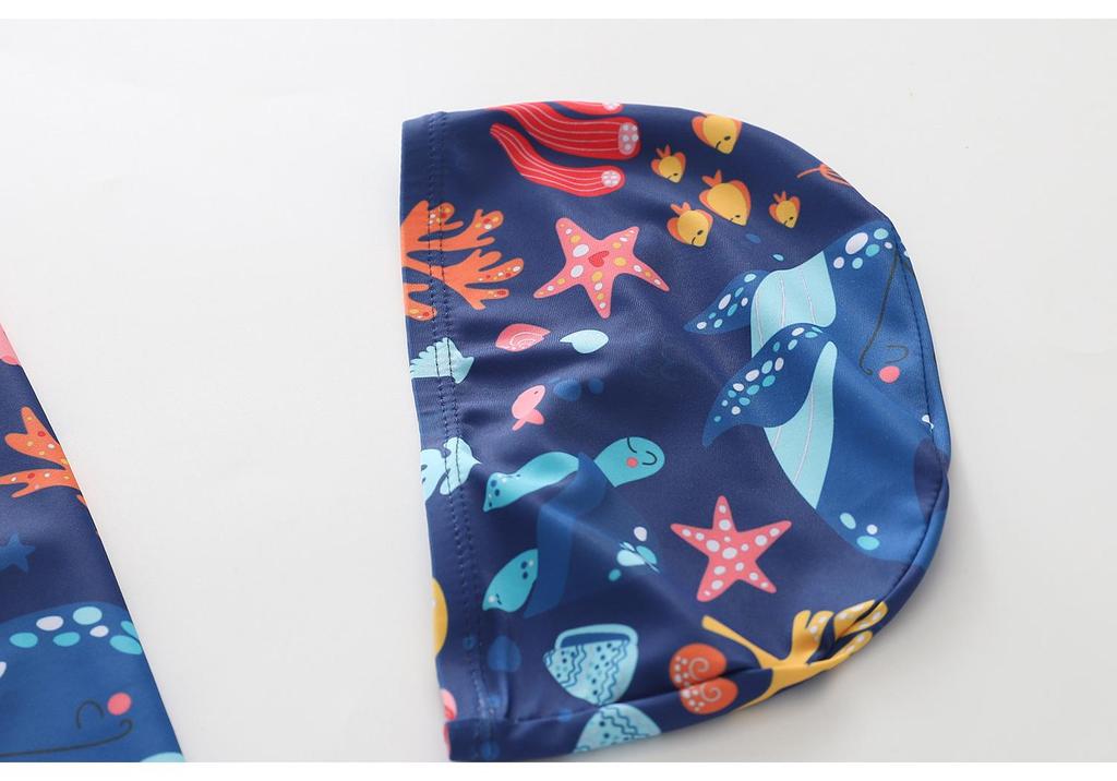 2026 Men's Long Sleeve & Boxer Brief Swimsuit Set for Boys: Kids Small/Medium/Large UV Protection Swimwear