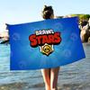 Cute B-rawl Game S-Stars Anime Beach Swimming Towel Soft Absorbent Washcloth Children's Gifts For Kids Travel Camping Gym