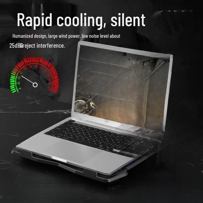 Leiser Gaming-Laptop-Kühler mit Lüfter und Ständer für Notebooks