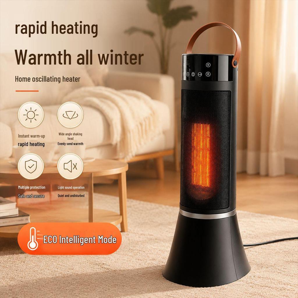 Tower Fan Electric Heater for Quick Bedroom & Office Heating - Warm Air Appliance