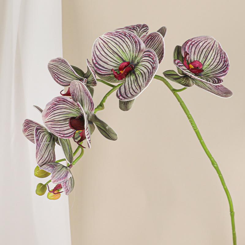 

7 головок искусственной орхидеи-бабочки, материал для свадебной флористики, пластиковый фаленопсис, домашний настольный цветок, рождественский декор