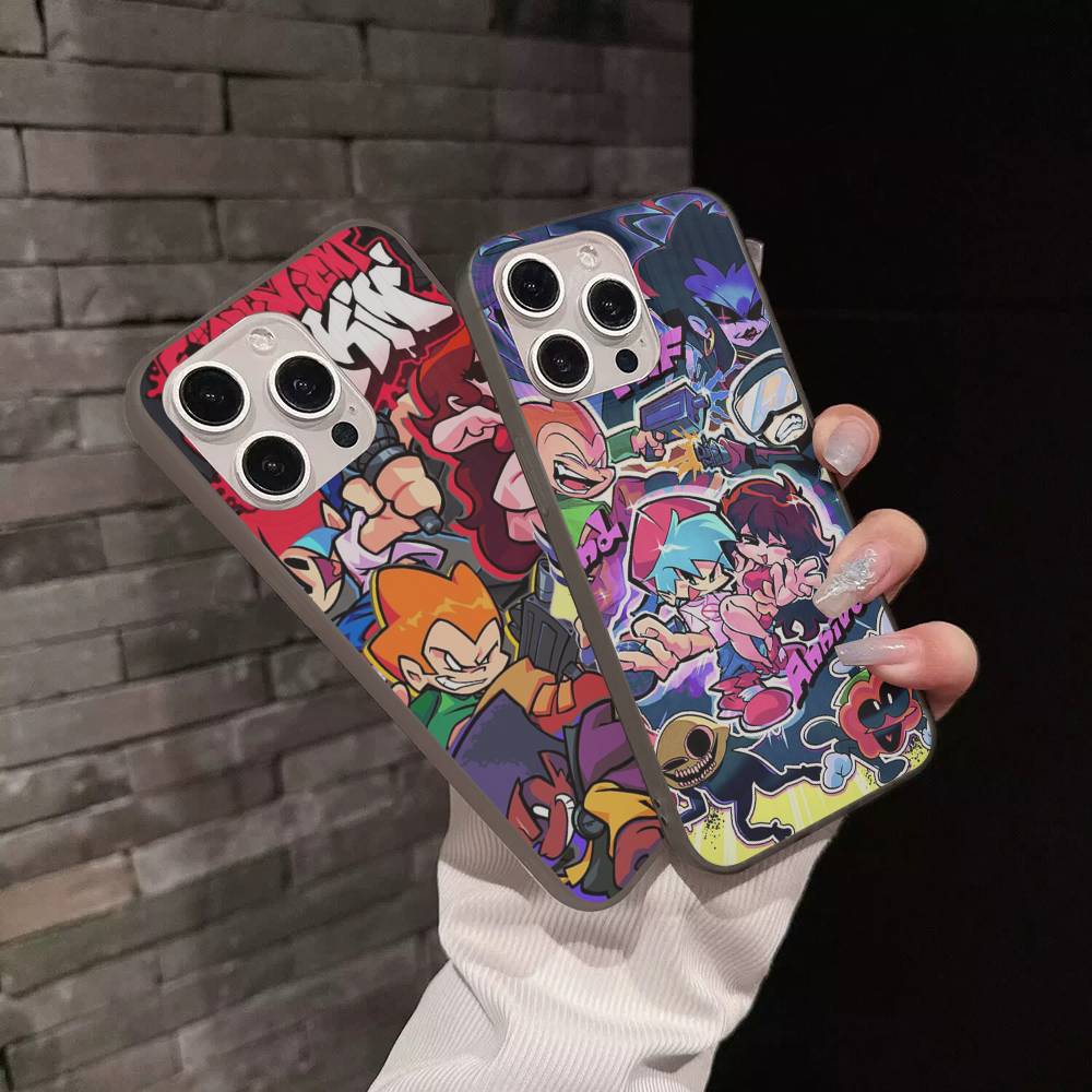 Music Game Friday Night Funkin Phone Case For IPhone 17 16 15 11 12 13 14 Pro Max Soft Corrugated Silicone Cover Case